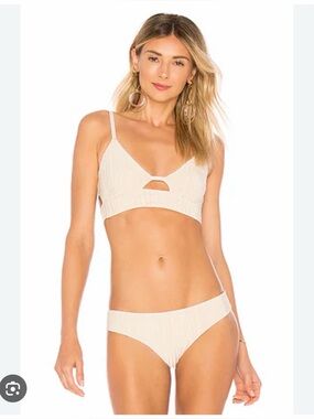 Tavik Ribbed Bikini Set in Light Cream